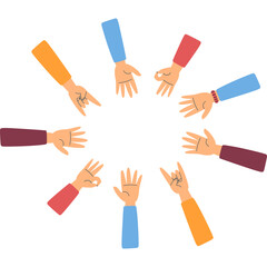 International Youth Day Circular Hand