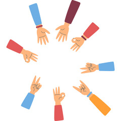 International Youth Day Circular Hand