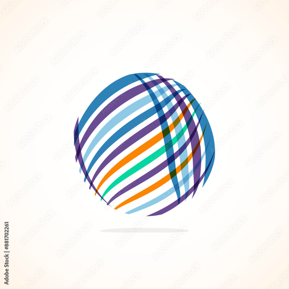 Poster Abstract circle logo - minimalist emblem, timeless and universal shape of circle. Unique logo represent range of brands and concepts, encapsulating simplicity and creativity in single, iconic image