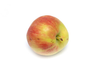 ripe apple on white background