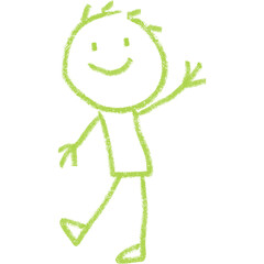 Hand Drawn Stickman Crayon