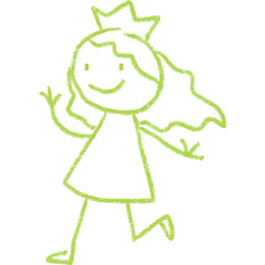 Hand Drawn Stickman Crayon