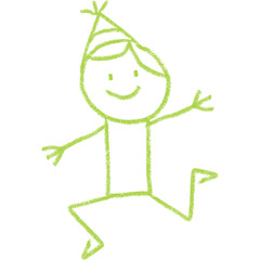 Hand Drawn Stickman Crayon