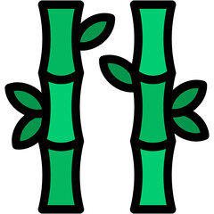Vector Icon Bamboo, Plant, Nature, Botanical, Chinese Plant