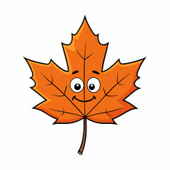 Autumn maple leaf vector illustration, leaf house vector art, autumn maple leaf silhouette, autumn maple leaf cartoon vector icon