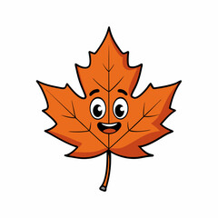 Autumn maple leaf vector illustration, leaf house vector art, autumn maple leaf silhouette, autumn maple leaf cartoon vector icon