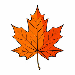 Autumn maple leaf vector illustration, leaf house vector art, autumn maple leaf silhouette, autumn maple leaf cartoon vector icon