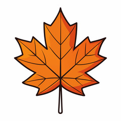 Autumn maple leaf vector illustration, leaf house vector art, autumn maple leaf silhouette, autumn maple leaf cartoon vector icon