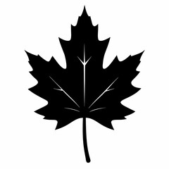 Autumn maple leaf vector illustration, leaf house vector art, autumn maple leaf silhouette, autumn maple leaf cartoon vector icon