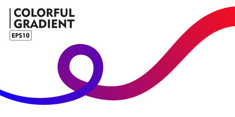 Colorful gradient. Wavy shape with colorful gradient. abstrack background