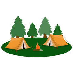 Camping Tent Illustration
