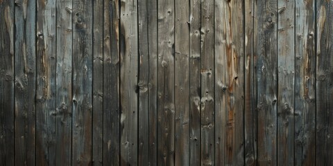 Weathered Wooden Plank Wall with Natural Patina