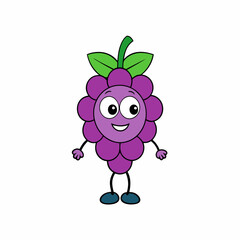 Grapes vector illustration, Bunch of grapes vector art, Grapes silhouette, Bunch of grapes cartoon vector icon