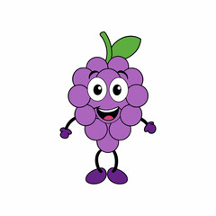 Grapes vector illustration, Bunch of grapes vector art, Grapes silhouette, Bunch of grapes cartoon vector icon