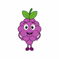 Grapes vector illustration, Bunch of grapes vector art, Grapes silhouette, Bunch of grapes cartoon vector icon