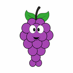 Grapes vector illustration, Bunch of grapes vector art, Grapes silhouette, Bunch of grapes cartoon vector icon