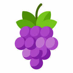 Grapes vector illustration, Bunch of grapes vector art, Grapes silhouette, Bunch of grapes cartoon vector icon