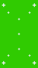 Green screen with VFX motion tracking markers. Chroma key color video footage with track point. HD 4K green screen layout. Phone screen.