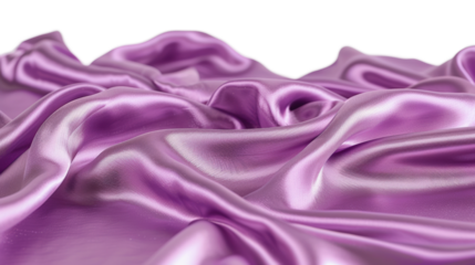 Luxurious lavender silk fabric with soft, flowing folds, creating an elegant and smooth texture perfect for fashion and design projects.