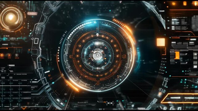 You can use layer modes in your editing software to create the look you want with this modern HUD overlay. A matte for the video frame is included..