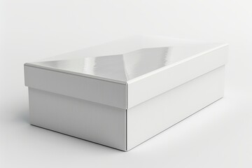 Blank White Box Mockup on Isolated White Background created with Generative AI