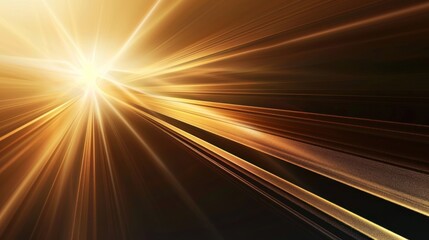 Abstract Golden Light Streaks Background