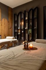 Massage room in spa center