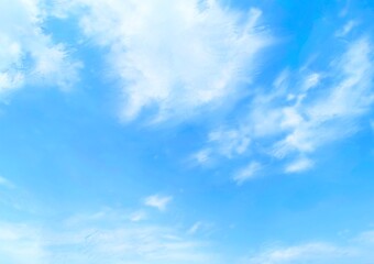 空とふんわり雲のテクスチャー背景