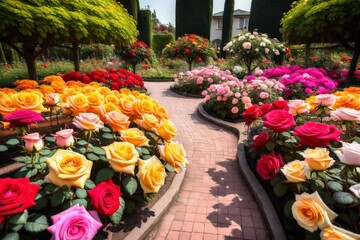 Fototapeta premium flowers in a garden