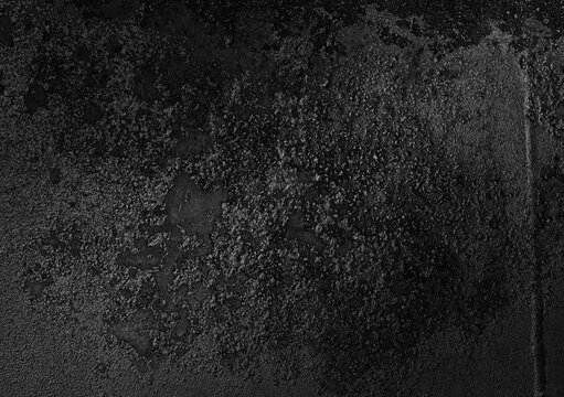 Rusty Damaged Black Metal Texture Background（黒く錆びた劣化した鉄板のようなボロボロの不気味なテクスチャ背景）