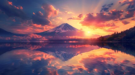 Sunset over the Namib Desert Dunes