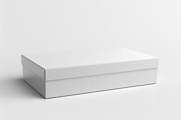 Blank White Box Mockup on Isolated White Background created with Generative AI