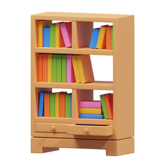 brown rainbow book 3d illustration