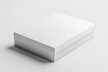 Naklejka premium Blank White Box Mockup on Isolated White Background created with Generative AI