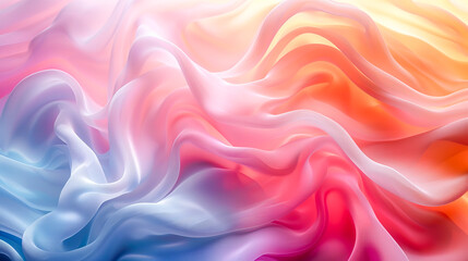 Obraz premium Soft pastel colored fabric flowing creating abstract shapes