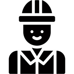 Vector Icon Carpenter, Contractor, Worker, Labor, Man