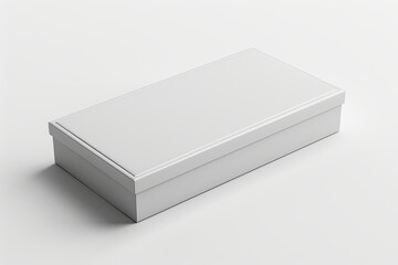 Naklejka premium Blank White Box Mockup on Isolated White Background created with Generative AI