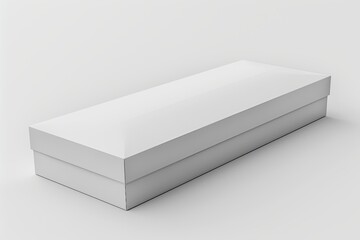 Blank White Box Mockup on Isolated White Background created with Generative AI