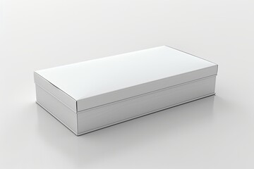 Blank White Box Mockup on Isolated White Background created with Generative AI