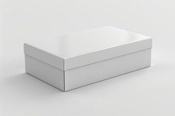 Fototapeta premium Blank White Box Mockup on Isolated White Background created with Generative AI