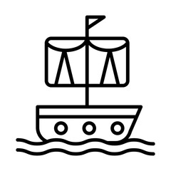 Ship Mast line icon