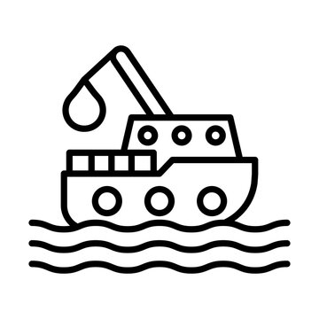 recommend clip art: Fishing Boat line icon