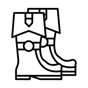recommend clip art: Sailor's Boots line icon