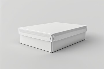 Blank White Box Mockup on Isolated White Background created with Generative AI