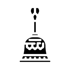 buddhist bell ghanta glyph icon vector. buddhist bell ghanta sign. isolated symbol illustration