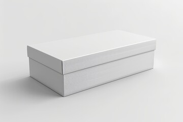 Naklejka premium Blank White Box Mockup on Isolated White Background created with Generative AI