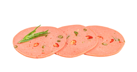 bologna sliced isolated