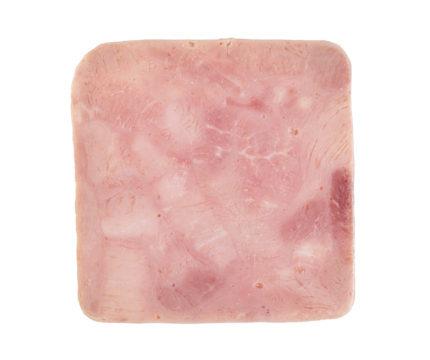 Ham slices isolated