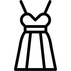 Vector Icon Wedding Dress, Love, Valentine Day, Wedding, Birthday