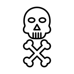 Skull and Crossbones line icon